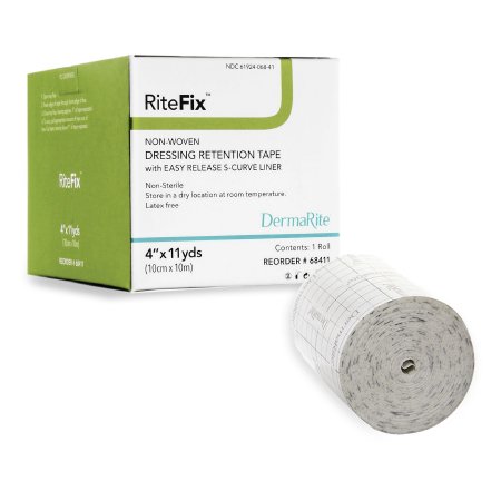 Water Resistant Dressing Retention Tape with Liner RiteFix™ White 2 Inch X 11 Yard Nonwoven NonSterile