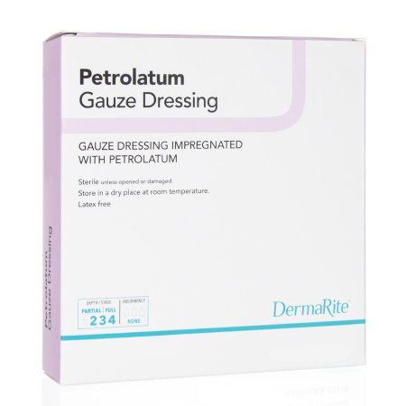 Petrolatum Impregnated Dressing DermaRite® Rectangle 3 X 9 Inch Sterile