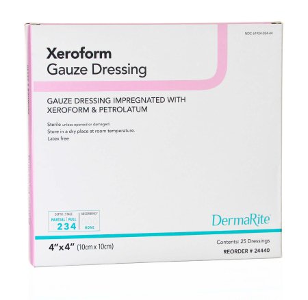 Xeroform Petrolatum Impregnated Dressing Xeroform™ Square 4 X 4 Inch Sterile