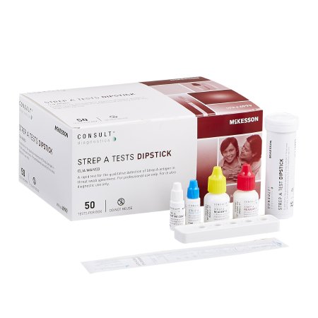 Respiratory Test Kit McKesson Consult™ Strep A Test 50 Tests CLIA Waived