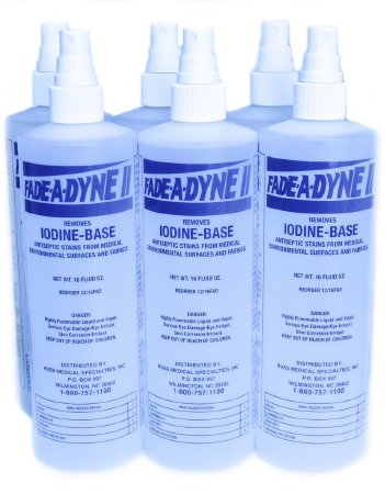 Fade-A-Dyne II® Iodine Stain Remover Alcohol Based Pump Spray Liquid 16 oz. Bottle Alcohol Scent NonSterile