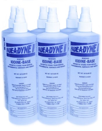Fade-A-Dyne II® Iodine Stain Remover Alcohol Based Pump Spray Liquid 16 oz. Bottle Alcohol Scent NonSterile