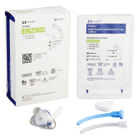 Uncuffed Tracheostomy Tube Shiley™ Disposable IC Size 6.5 Adult