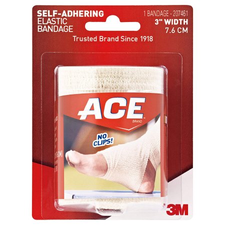 Elastic Bandage 3M™ ACE™ 3 Inch Width X 5.3 Foot Self-Adherent Closure Tan NonSterile Standard Compression