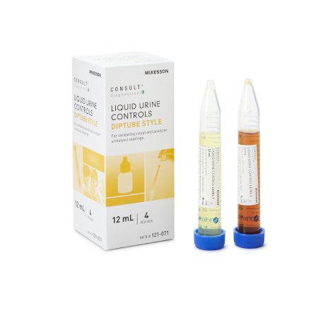 Urine Chemistry Liquid Urine Dipstick Control Solution, 2 Levels McKesson Consult™ Analyte Testing Positive Level / Negative Level 2 X 12 mL