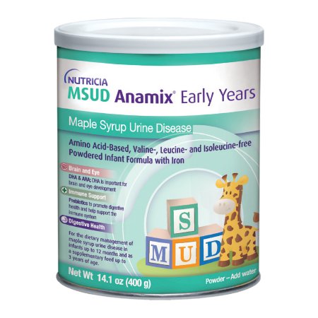 Infant Formula MSUD Anamix® Early Years 14.1 oz. Can Powder Amino Acid / Iron Maple Syrup Urine Disease (MSUD)
