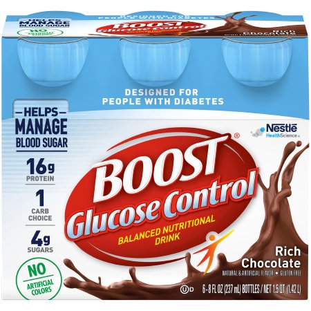 Oral Supplement Boost Glucose Control® Rich Chocolate Flavor Liquid 8 oz. Bottle