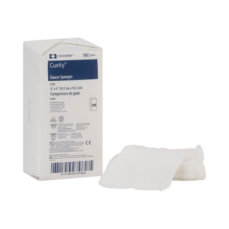 Gauze Sponge Curity™ 4 X 4 Inch 200 per Pack NonSterile 8-Ply Square