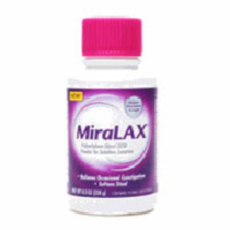 Laxative MiraLAX® Powder 8.3 oz. 17 Gram Strength Polyethylene Glycol 3350