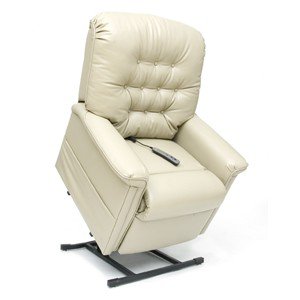 Lift Recliner Mushroom Faux Leather Without Casters