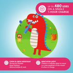 ISSA™ baby Soft Silicone Sonic Toothbrush, Bubble Blue Dino