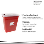 McKesson Prevent® Sharps Container, 8 Gallon, 13.75 x 13.75 x 14 Inch