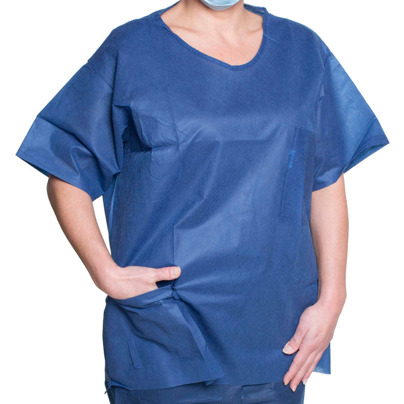 Provider Scrub Shirt Small Dark Blue 2 Pockets Short Sleeve Unisex