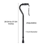 McKesson Steel Offset Cane, 29¾ – 37¾ Inch Height