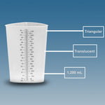 Plasti-Grad® Graduated Beaker, 1,200 mL