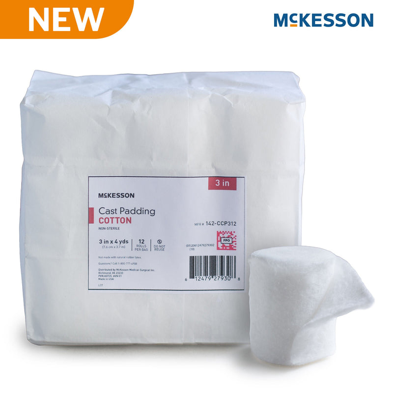 Cast Padding Undercast McKesson 3 Inch X 4 Yard Cotton NonSterile