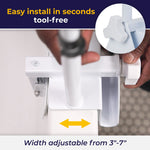 drive™ Clamp-On Tub Rail, White Steel, 14.5 – 17 Inch Height