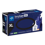 Exam Glove SensiCare® Silk X-Large 230 per Box NonSterile Nitrile Standard Cuff Length Textured Fingertips Dark Blue Chemo Tested