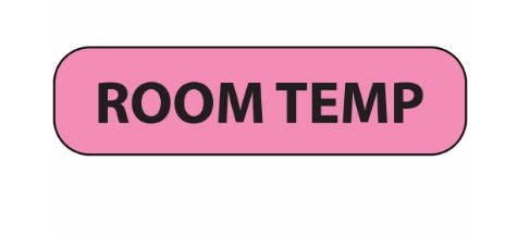 Pre-Printed Label MedVision® Auxiliary Label Fluorescent Pink Paper Room Temp Black Alert Label 3/8 X 1-7/16 Inch