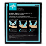 Foam Dressing Optifoam® Gentle EX 4 X 4 Inch With Border Waterproof Backing Silicone Face and Border Square Sterile
