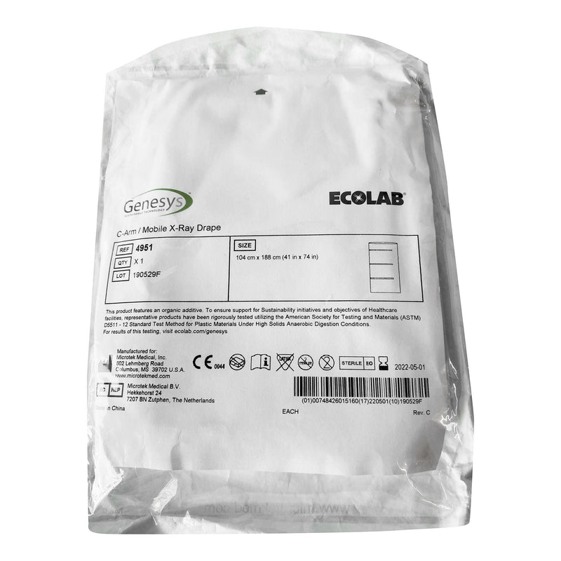 Genesys™/Ecolab® / Mobile X-Ray Drape for C-Arm Imaging Equipment, 41 x 74 Inch