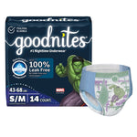 Goodnites® Heavy Absorbency Nighttime Underwear, S/M for Boys 43 – 68 lbs.