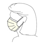 Halyard Procedure Mask, Pleated, One Size Fits Most, Yellow