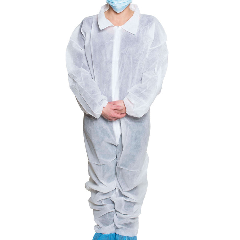 Dukal Coverall, White, Extra Large