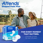 Attends® Shaped Bladder Control Pads, Plus