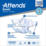 Attends® Extra Heavy Absorbency Briefs, Large