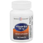 Vitamin Supplement Geri-Care® Vitamin B6 100 mg Strength Tablet 100 per Bottle