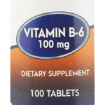 Vitamin Supplement Geri-Care® Vitamin B6 100 mg Strength Tablet 100 per Bottle