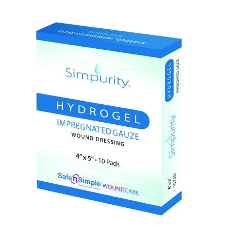 Hydrogel Wound Dressing HydroGel Impregnated 4 X 5 Inch Rectangle Sterile