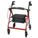 McKesson 4 Wheel Rollator Adjustable Height / Folding Aluminum Frame - All Colors Available