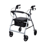 McKesson 4 Wheel Rollator Adjustable Height / Folding Aluminum Frame - All Colors Available