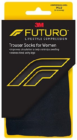Compression Socks 3M™ Futuro™ Knee High Large Black Closed Toe