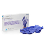 Exam Glove McKesson Confiderm® 3.0 Medium NonSterile Nitrile Standard Cuff Length Textured Fingertips Blue Not Rated