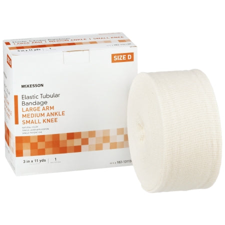 Elastic Tubular Support Bandage McKesson Spandagrip™ 3 Inch X 11 Yard Large Arm / Medium Ankle / Small Knee Pull On Natural NonSterile Size D Standard Compression
