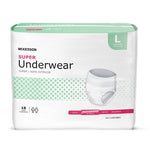 Unisex Adult Absorbent Underwear McKesson Pull On with Tear Away Seams Medium Disposable Moderate Absorbency