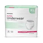 Unisex Adult Absorbent Underwear McKesson Pull On with Tear Away Seams Medium Disposable Moderate Absorbency