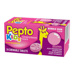 Pepto Kids Chewable Tablets Bubble Gum Flavor