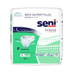 Unisex Adult Incontinence Brief Seni® Super Plus Medium Disposable Heavy Absorbency