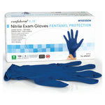 Exam Glove McKesson Confiderm® 6.8C X-Large NonSterile Nitrile Standard Cuff Length Textured Fingertips Blue Chemo Tested / Fentanyl Tested