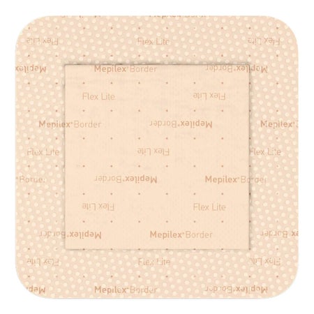 Thin Foam Dressing Mepilex® Border Flex Lite 3 X 3 Inch With Border Film Backing Silicone Adhesive Square Sterile