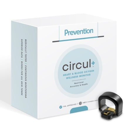 Wellness Monitor Ring Prevention® circul+™ Continuous Patient Monitoring Blood Pressure, Oximetry, Heart Rate, Temperature Battery Operated
