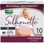 Female Adult Absorbent Underwear Depend® Silhouette® Pull On with Tear Away Seams Large Disposable Heavy Absorbency