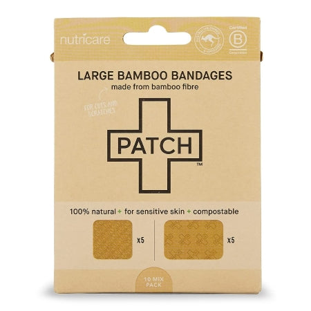 Adhesive Strip Patch™ 2 X 3 Inch / 3 X 3 Inch Bamboo Rectangle / Square Tan Sterile