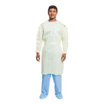 Halyard Protective Procedure Gown, Large, Yellow