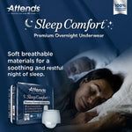 Attends® Sleep Comfort Premium Overnight Underwear, Medium, 24 – 44 Inches