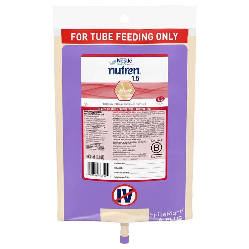 Nutren® 1.5 Ready to Hang Prefilled Container, 1000 mL Bag